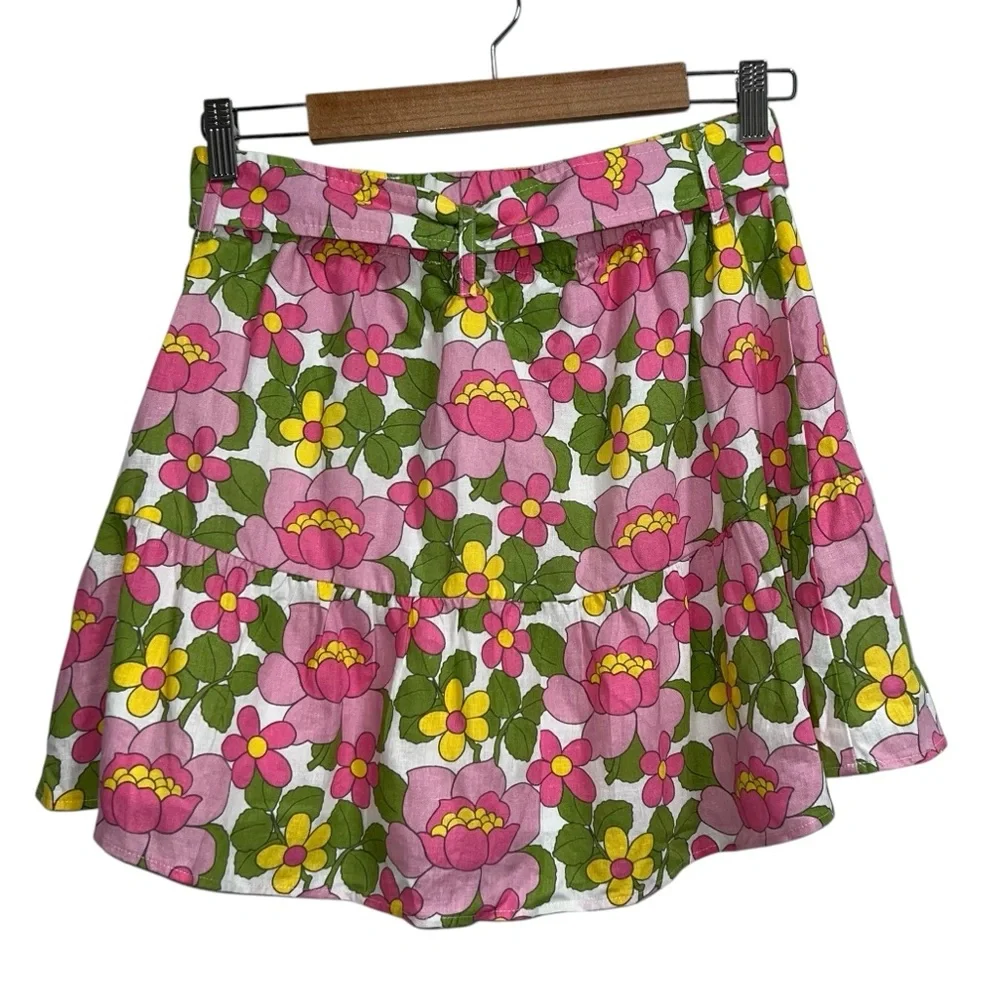 NEW NWT Show Me Your Mumu Fiona Mini Skirt In Fresh Floral Print